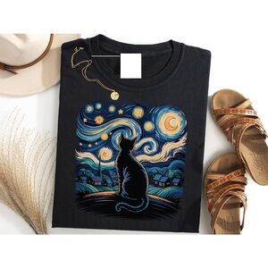 Van Gogh Bengal Cat T-Shirt